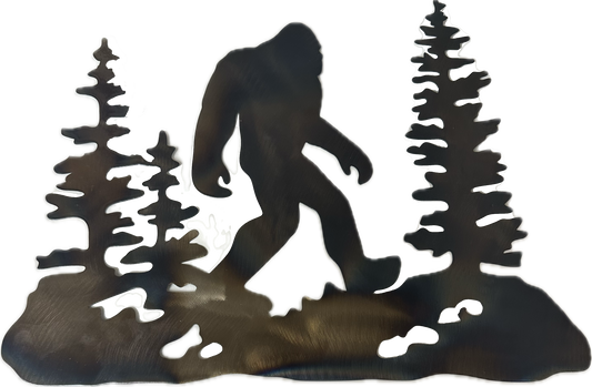 Metal Bigfoot Sasquatch Wall Decor