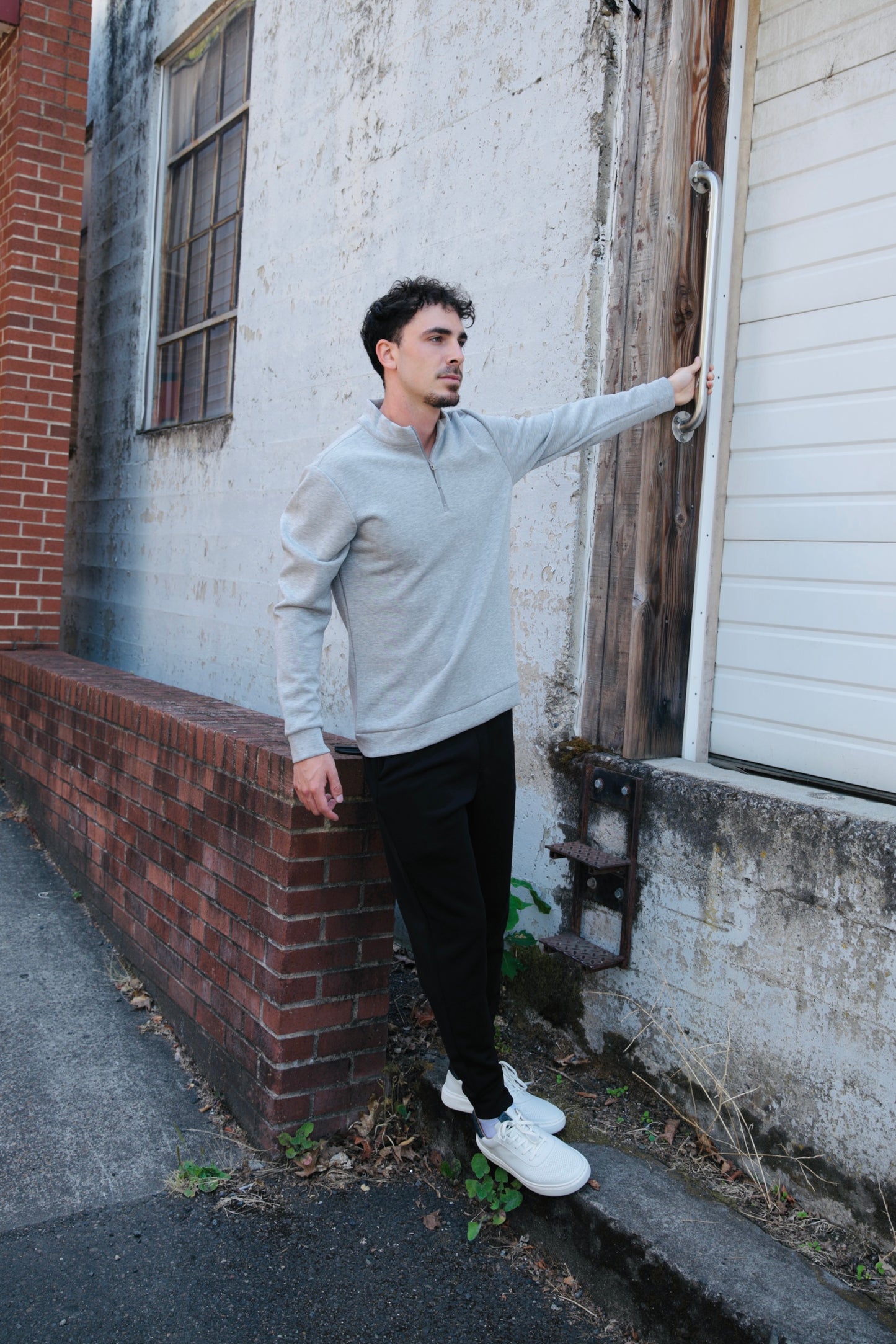 Rev Quarter Zip Pullover - Heather Grey