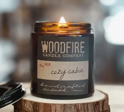 Mini Amber Wood Wick Soy Candles