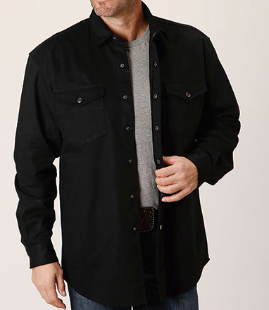 Snap Front Brushed Twill Shirt