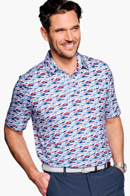 XC4 Performance Shark Print Polo