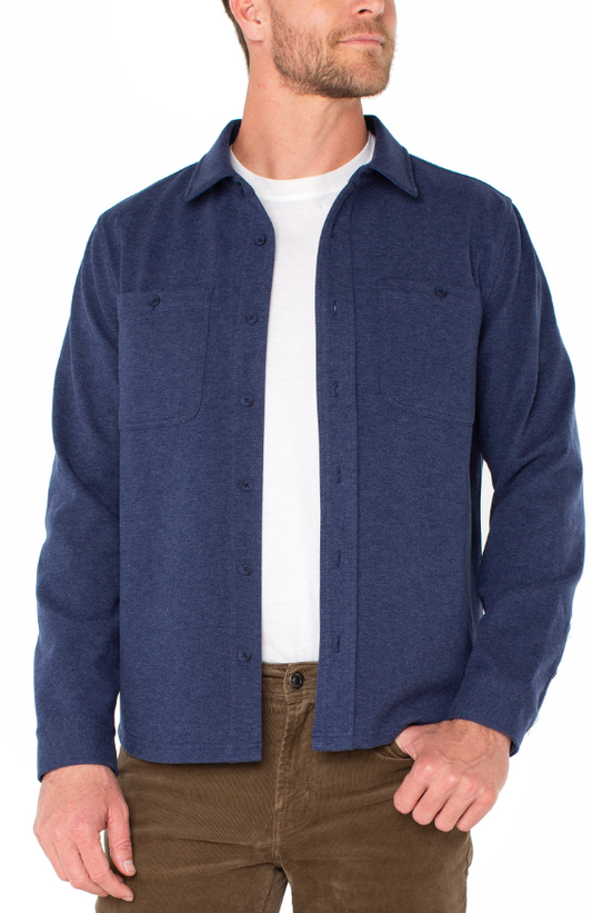 Knit L/S Button Up
