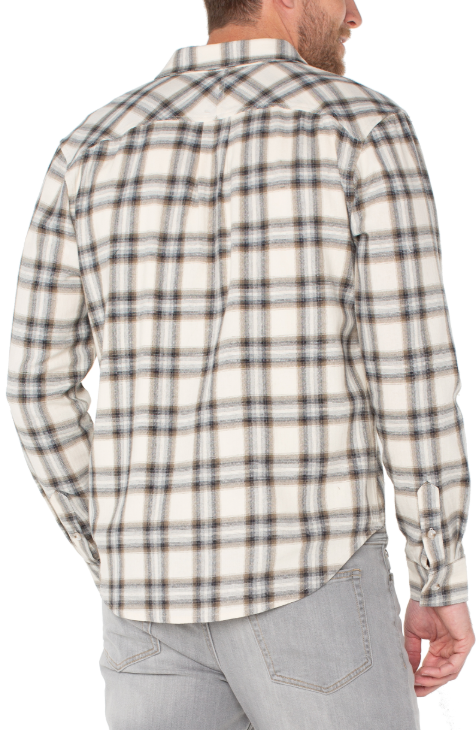L/S Curved Yoke Button Up