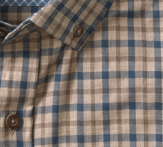 Melange Two-Tone Grid Shirt