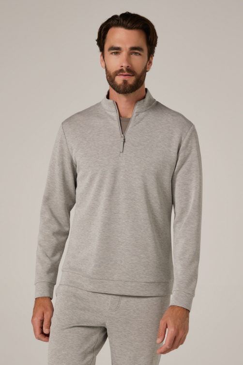 Rev Quarter Zip Pullover - Heather Grey