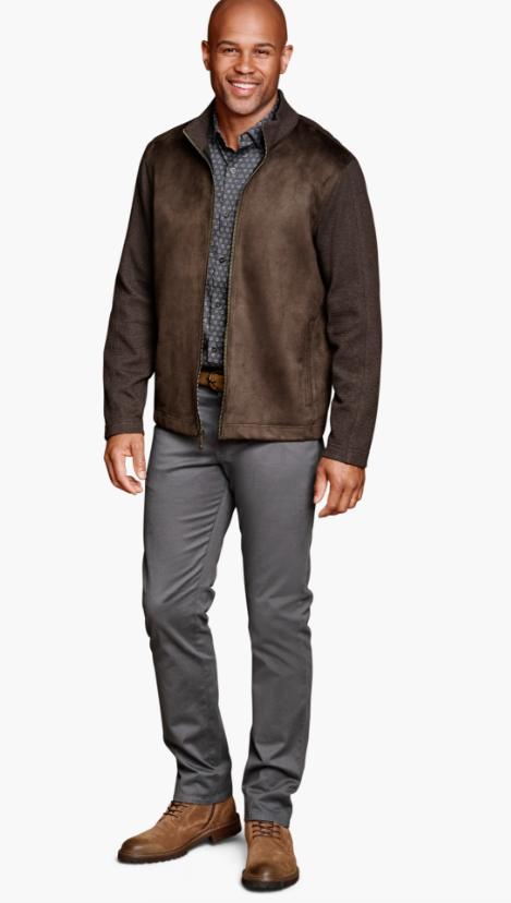 Full Faux-Suede Full-Zip