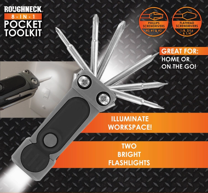 8 In 1 Multi Pocket Tool W/ Light