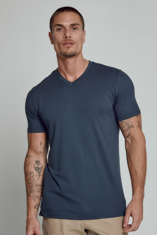 Core V-Neck Island Blue