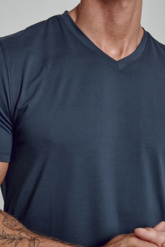 Core V-Neck Island Blue