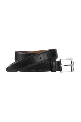 Perfed-Edge Leather Belt