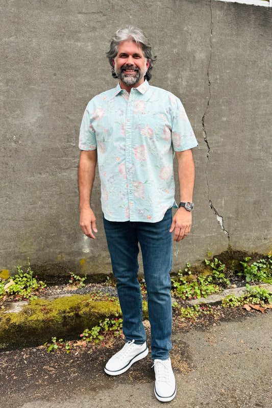 Short Sleeve Shirt-Turquoise