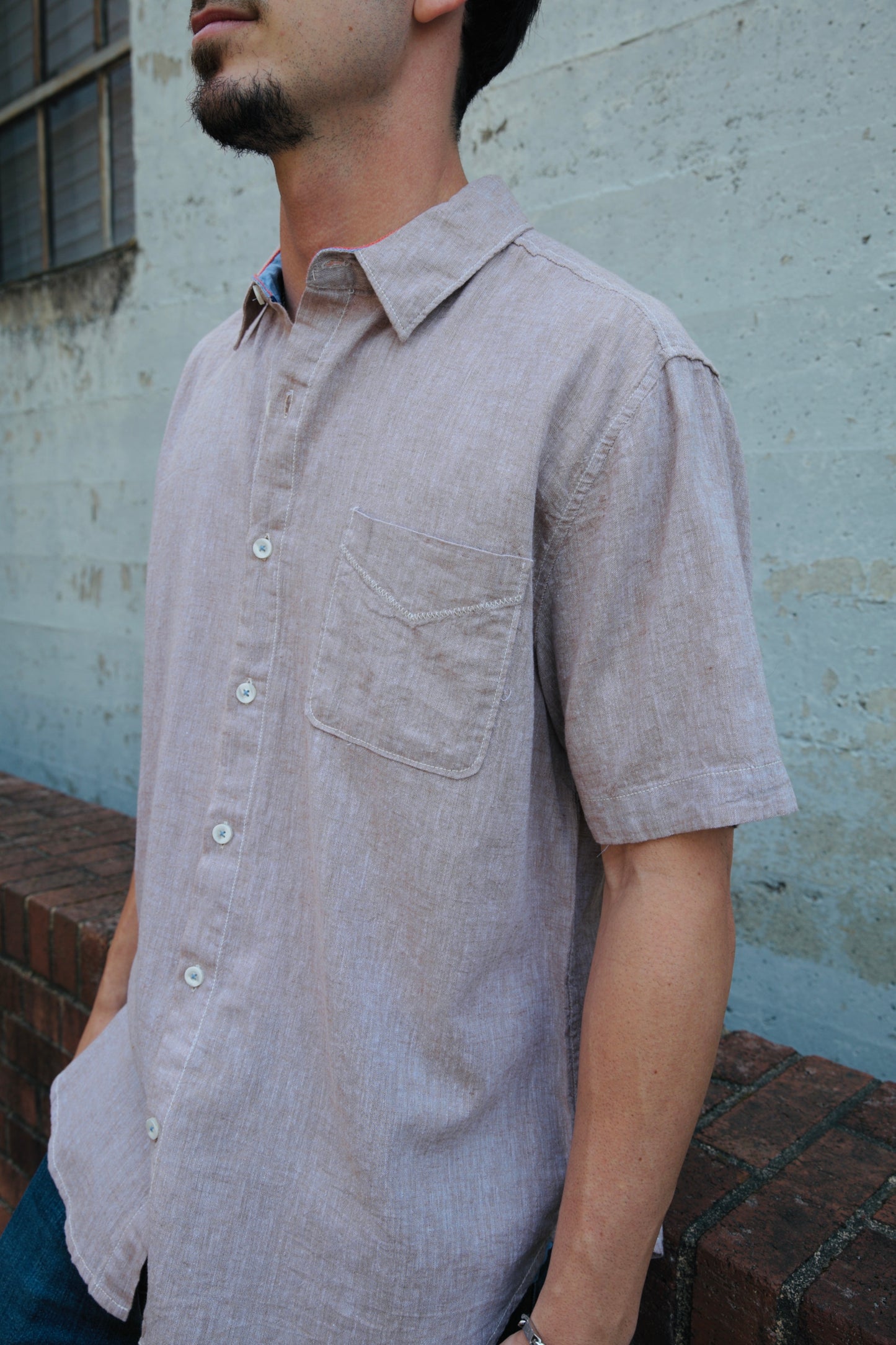 Short Sleeve Shirt-Khaki