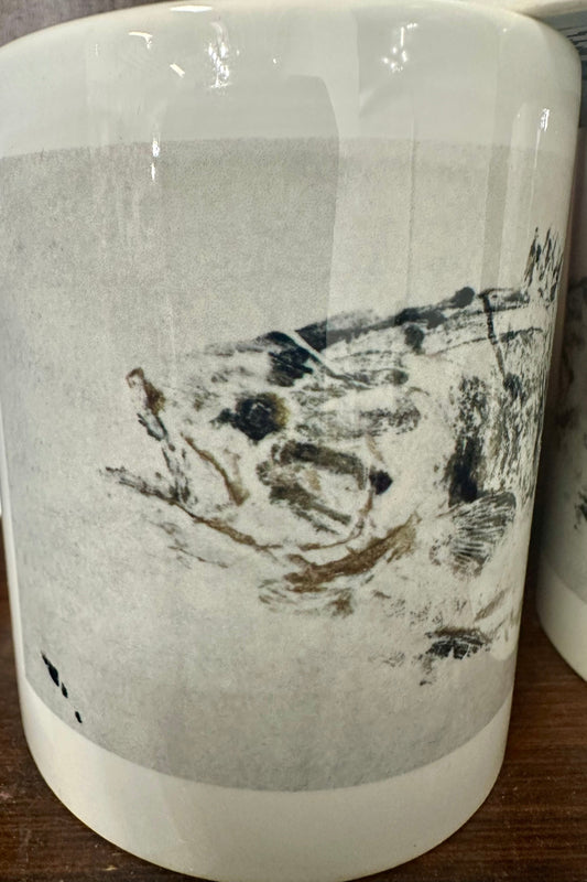 Smallmouth Bass Gyotaku Coffee Mug