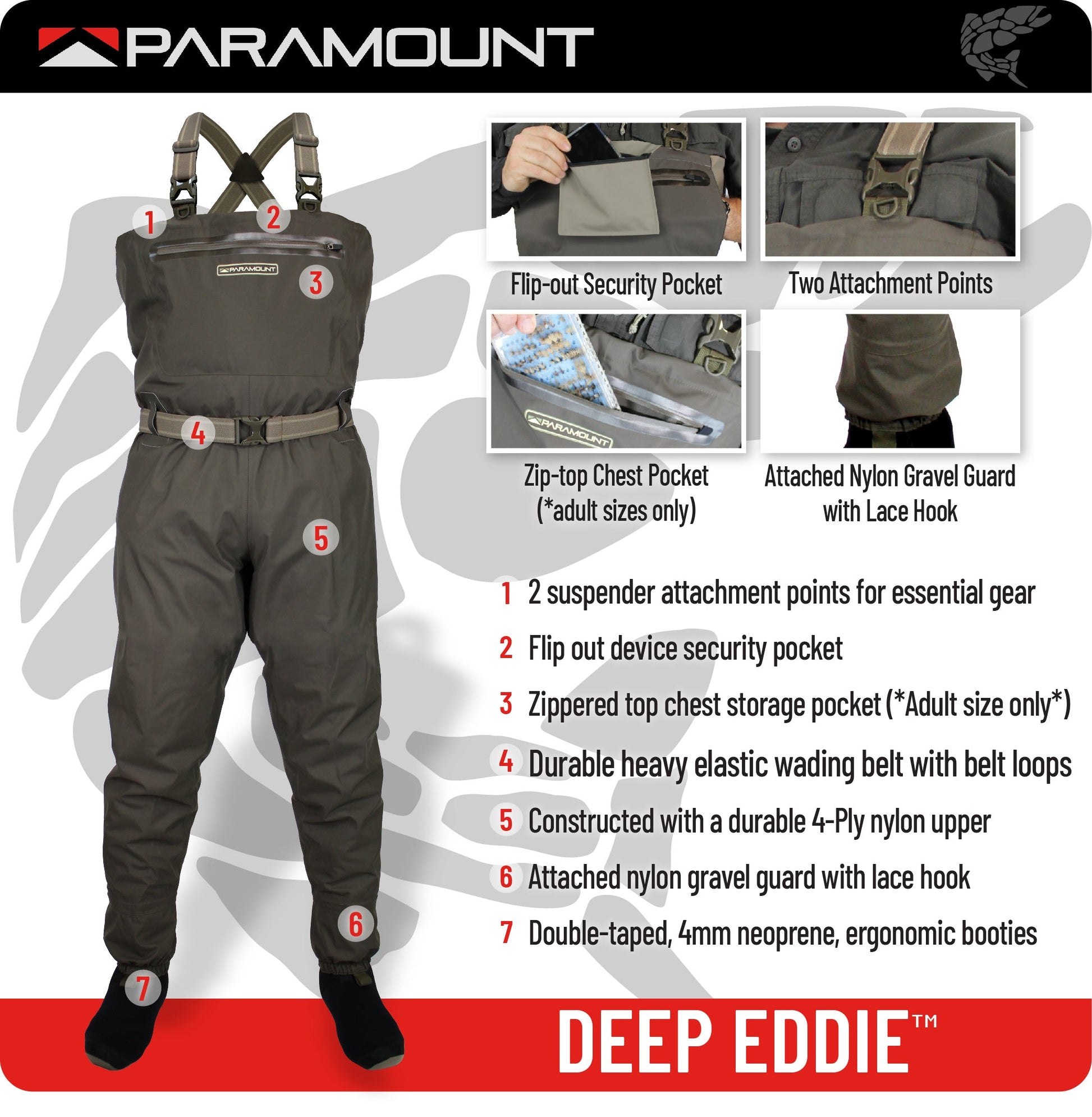 YOUTH BREATHABLE CHEST WADERS FOR KIDS AND CHILDREN