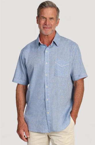 True Grit Washed Melange Shirt Chambray