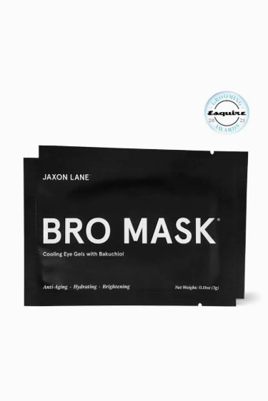 Jaxon Lane Bro Mask hydrogel cooling eye gels that reduce puffiness and dark circles, perfect after a long flight, early mornings or a late night out, a great grooming gift for him