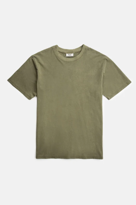 Rhythm classic vintage tee in Olive, a garment-dyed, broken-in feel tee for surf trips, beach days, weekends and layering under a flannel