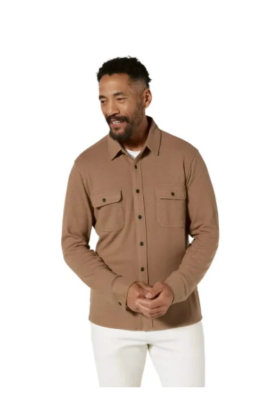 7 Diamonds Generation long sleeve shirt in Cedar, a breathable 4-way stretch layer for fall weekends, the office, travel and dinners out
