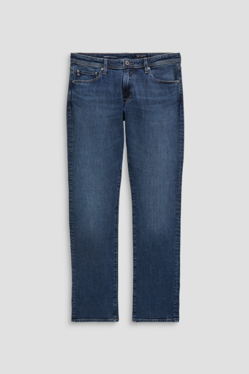 AG Graduate tailored-leg jean in Sequel, a comfortable, polished denim staple that dresses up for the office and dinner or down for weekends