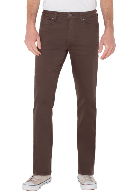 Liverpool Kingston Modern Straight-Brown in Chocolate Brown, a go-to pair of jeans for the office, date nights, travel and weekends