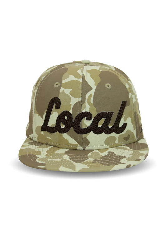 Paramount Outdoors Local camo hat, a lightweight ripstop 6-panel baseball cap with puff embroidery and a comfortable stretch snap closure, perfect for hunting trips, fishing days, yard work and casual weekends around town