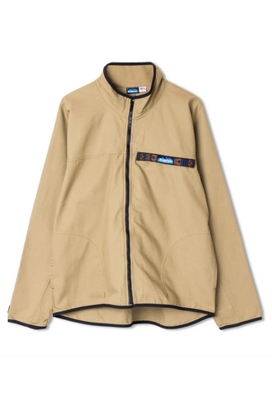 KAVU L/S FZ Throwshirt - Heritage Khaki, a comfortable long sleeve for layering, cool mornings, travel and everyday wear