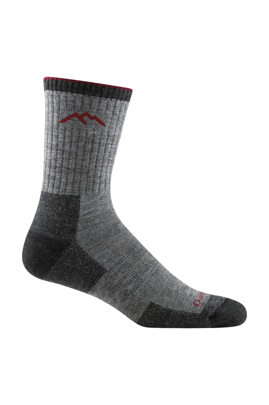 Darn Tough Men's Hiker Micro Crew Midweight "1466" Hiker-Charcoal, comfortable, durable socks for everyday wear, the office and weekend adventures