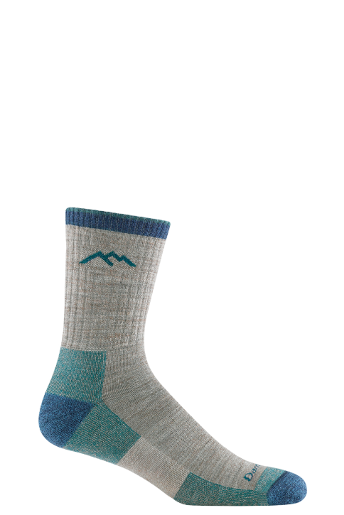 Darn Tough Men's Hiker Micro Crew Midweight "1466" Hiker-Rye, comfortable, durable socks for everyday wear, the office and weekend adventures