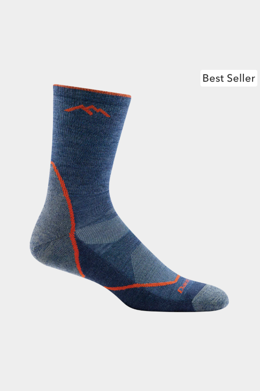 Darn Tough men's Light Hiker micro crew lightweight hiking socks, cushioned merino wool socks guaranteed for life for day hikes, backpacking trips and everyday outdoor wear
