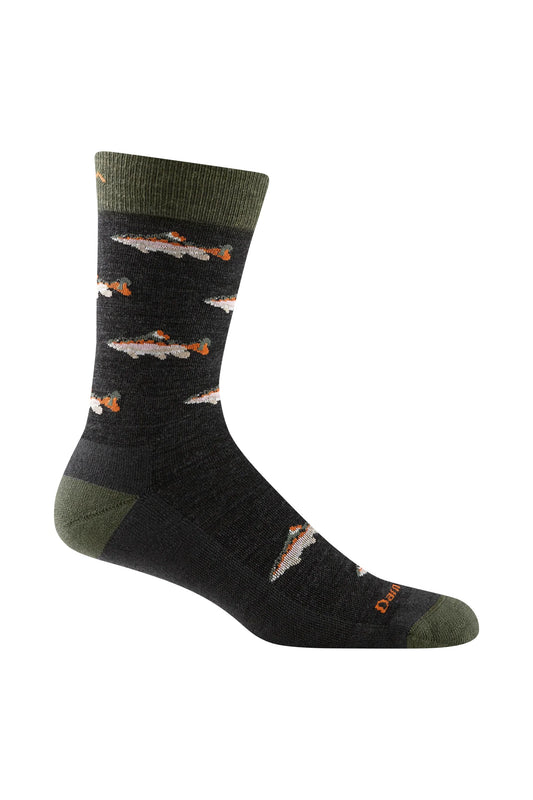 Darn Tough Men's Spey Fly Crew Lightweight Lifestyle Sock, cushioned socks that keep feet comfortable on hikes, workdays and travel