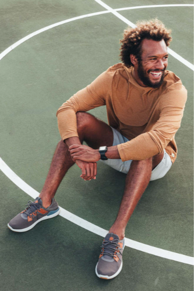 Olukai Mio Lī Sneaker - Pavement/Vintage Indigo, a comfortable, versatile shoe for the office, travel days, dinners out and weekends