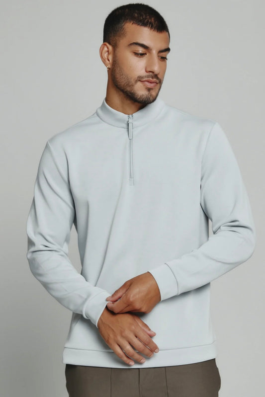 7 Diamonds Rev Quarter Zip Pullover - Platinum, a soft, comfortable layer for cool evenings, travel days, campfires and weekend errands