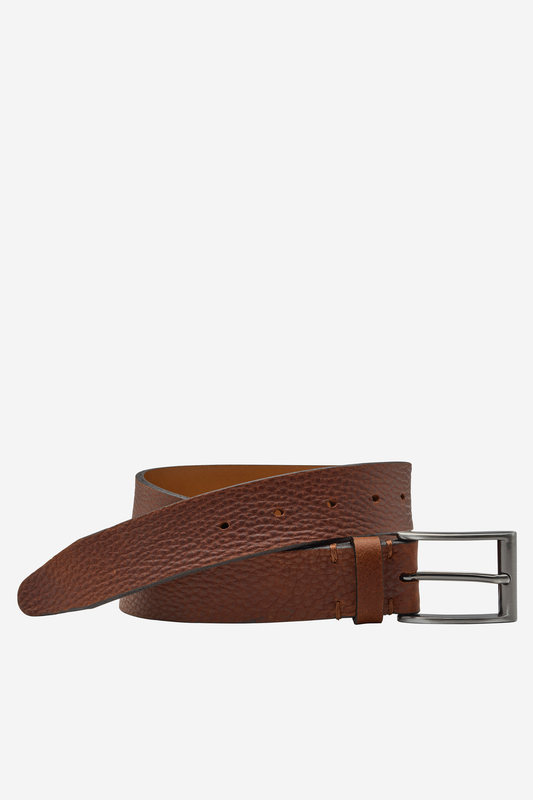 Johnston & Murphy Soft Pebble Belt - Brown, a quality belt that finishes off office outfits, jeans and dressy occasions