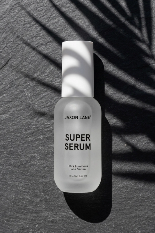 Jaxon Lane Super Serum Ultra Luminous Face Serum, a men's grooming essential for a fresh daily routine, travel bags and thoughtful gifting