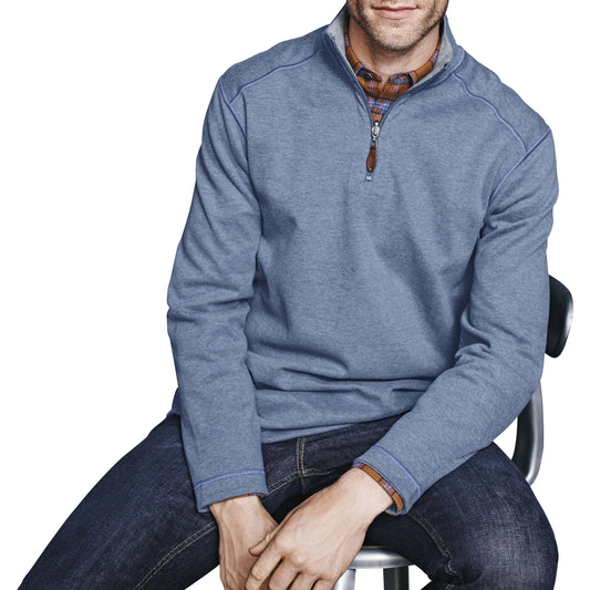 Reversible Solid Quarter Zip