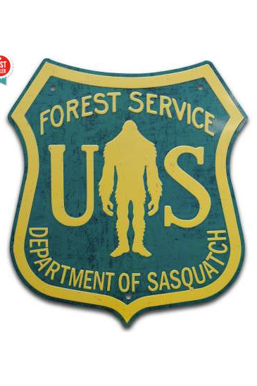 Paradise Cay Publications USFS Dept of Sasquatch Road Sign, a fun piece of decor for the cabin, garage, man cave or porch, and a memorable gift