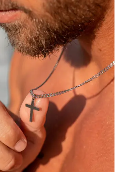 We Are All Smith Waterproof Stainless Steel Cross For Men 24", a rugged, easy-to-wear accessory that adds character to everyday outfits, nights out and weekends, and makes a great gift